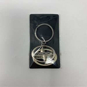 Toyota Scion Advertising‎ LogoKeyRing Keychain Silvertone Metal New in Package